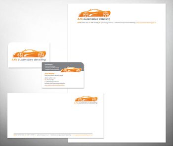 AJ's Automotive Detailing stationery pack
