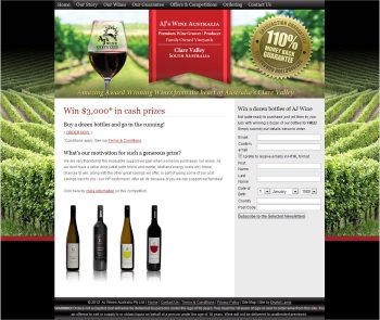 AJ's Winery, Website