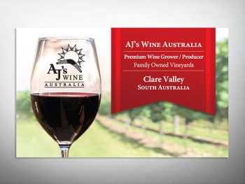 AJ's Wines business card