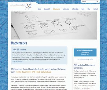 Australian Mathematics Trust responsive website