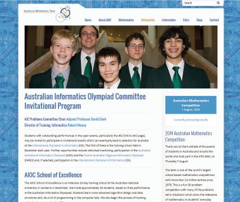 Australian Mathematics Trust responsive website