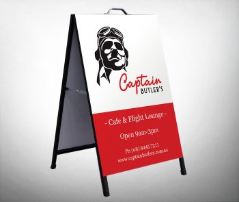 Captain Butler A-Frame sign