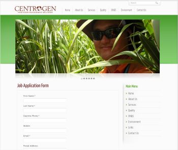 Centrogen, Responsive Web Design, Employment form