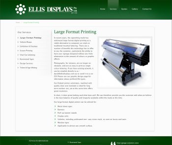 Ellis Displays, Web Design