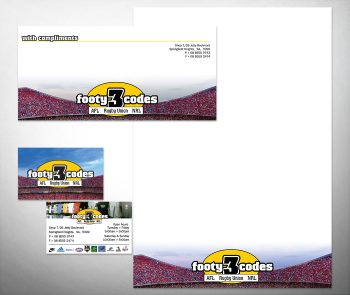 Footy 3 Codes stationery pack