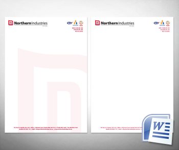 Northern Industries letterhead and Microsoft Word template