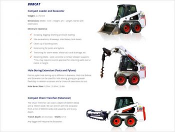 MJD Bobcat and Tipper Hire website